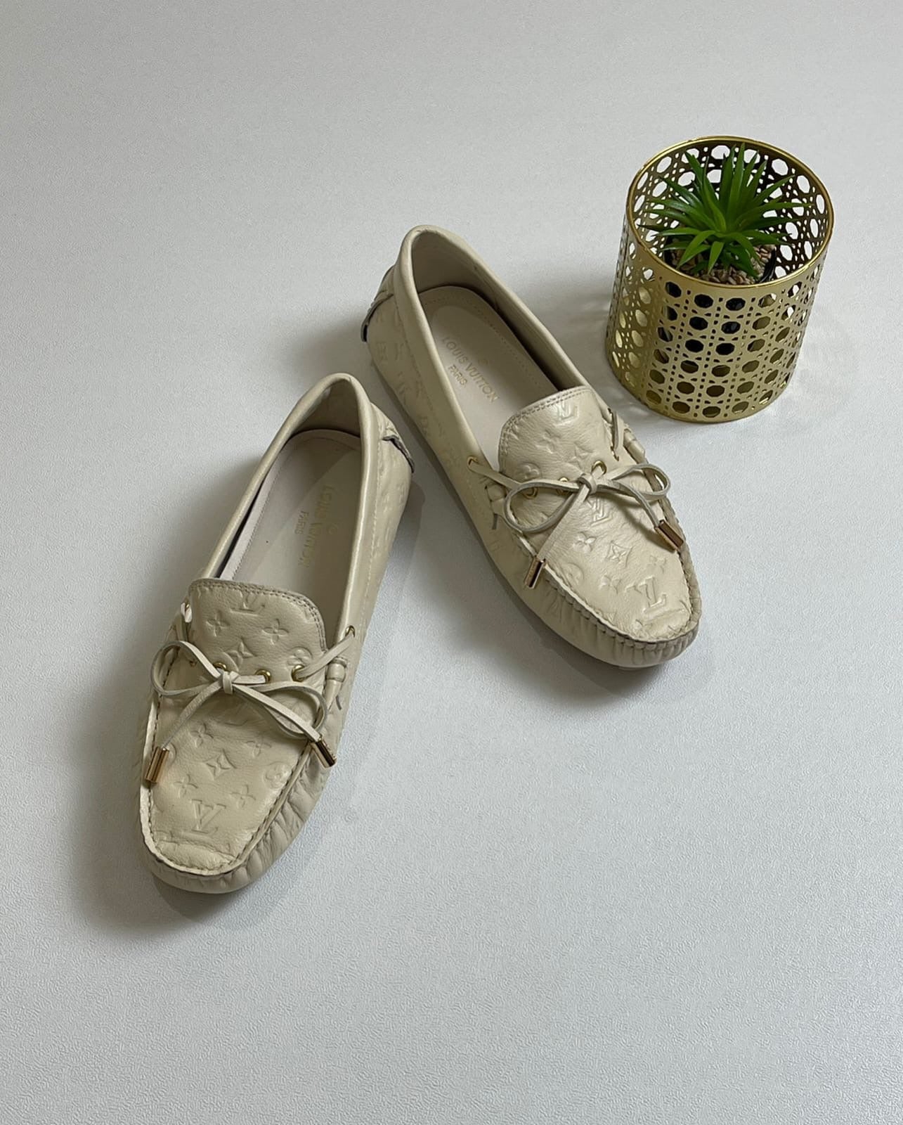 Lv loafers ivory white