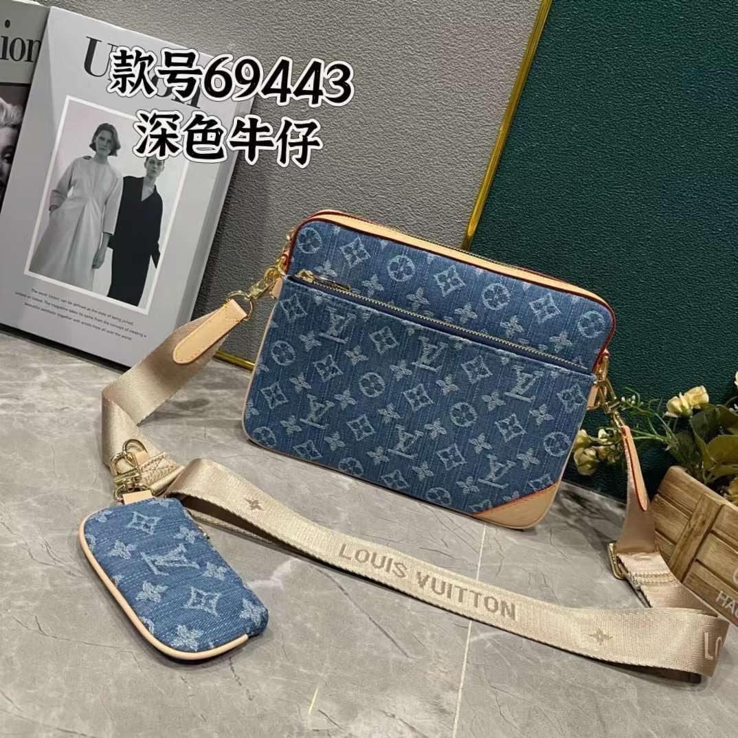 Lv bag blue denim