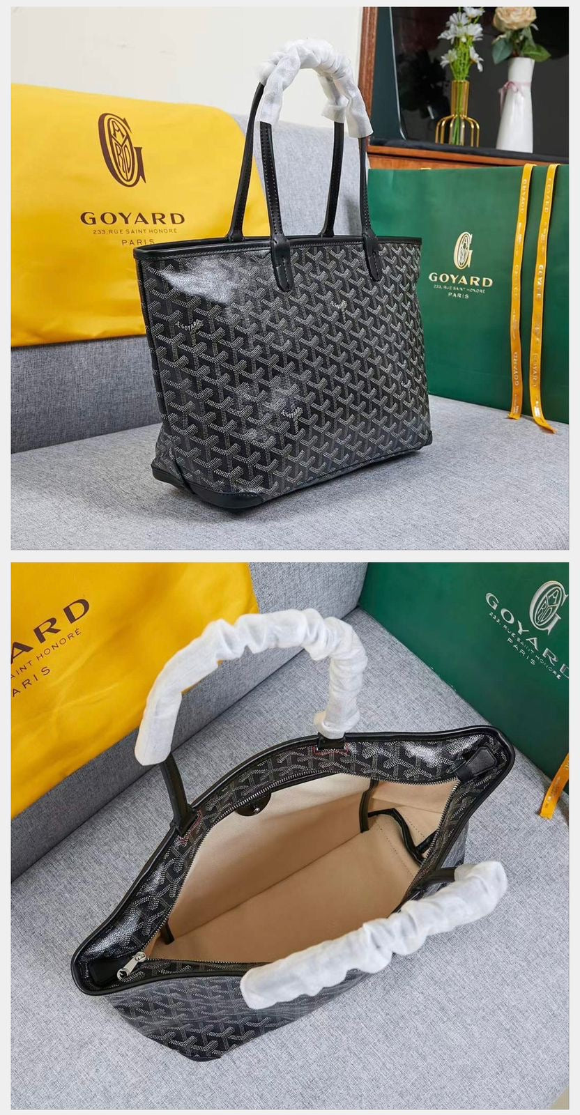 Goyard bag tote - with zipper