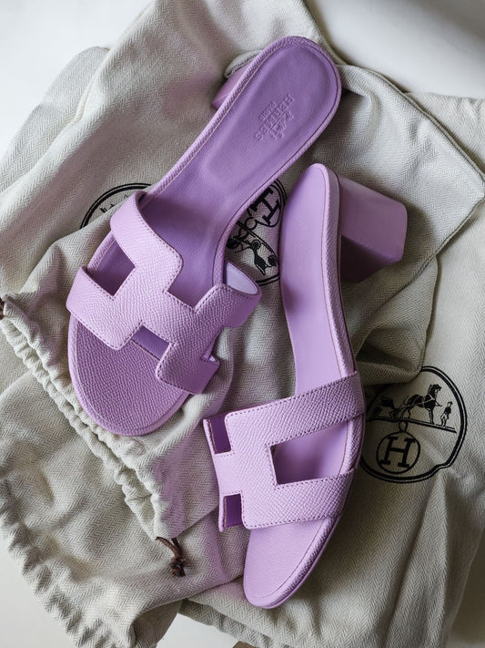 Hermes sandals heels - light purple