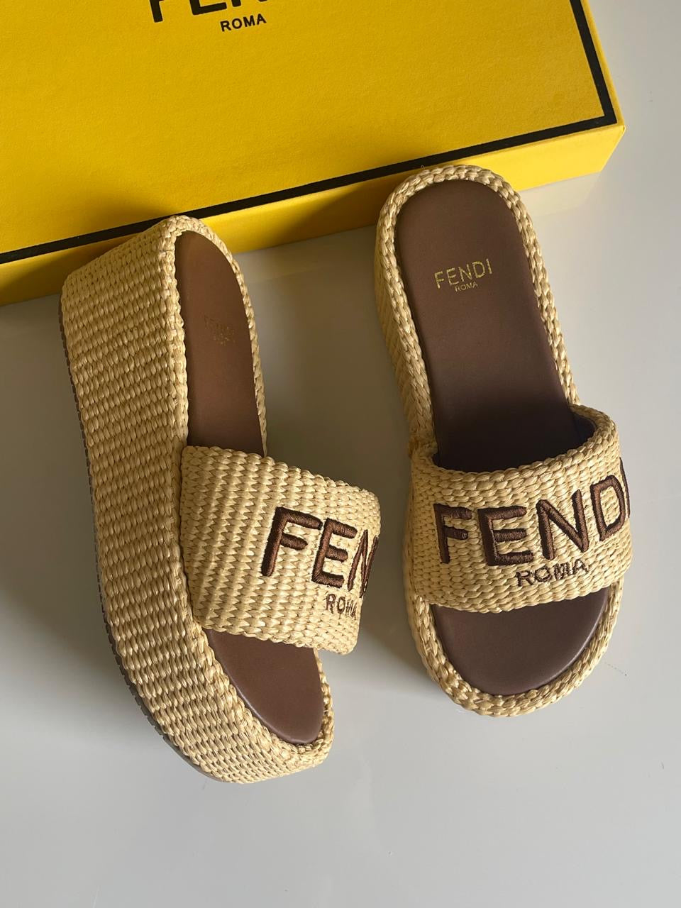 Fendi slippers - wedges