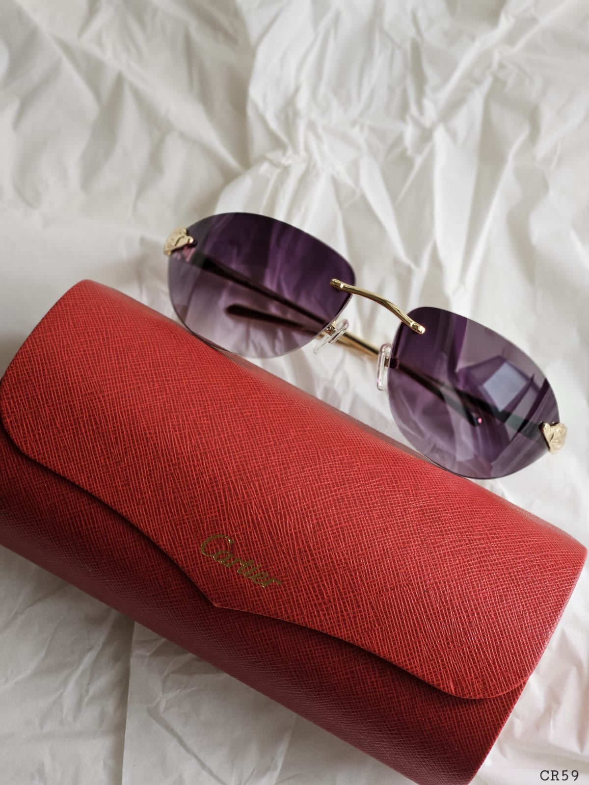 Cartier sunglasses purple