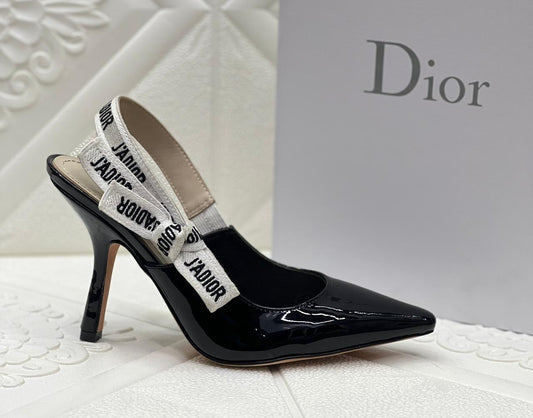 Dior heels black shiny