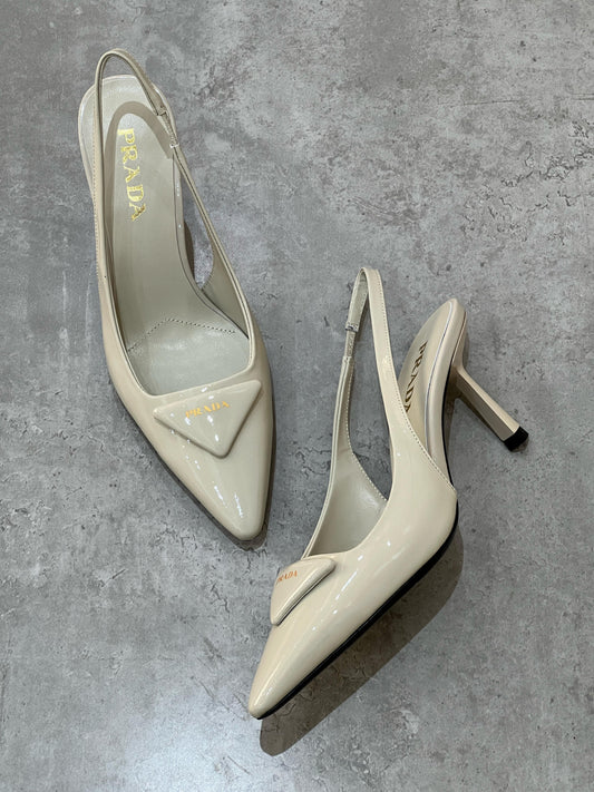 Prada heels - white ivory