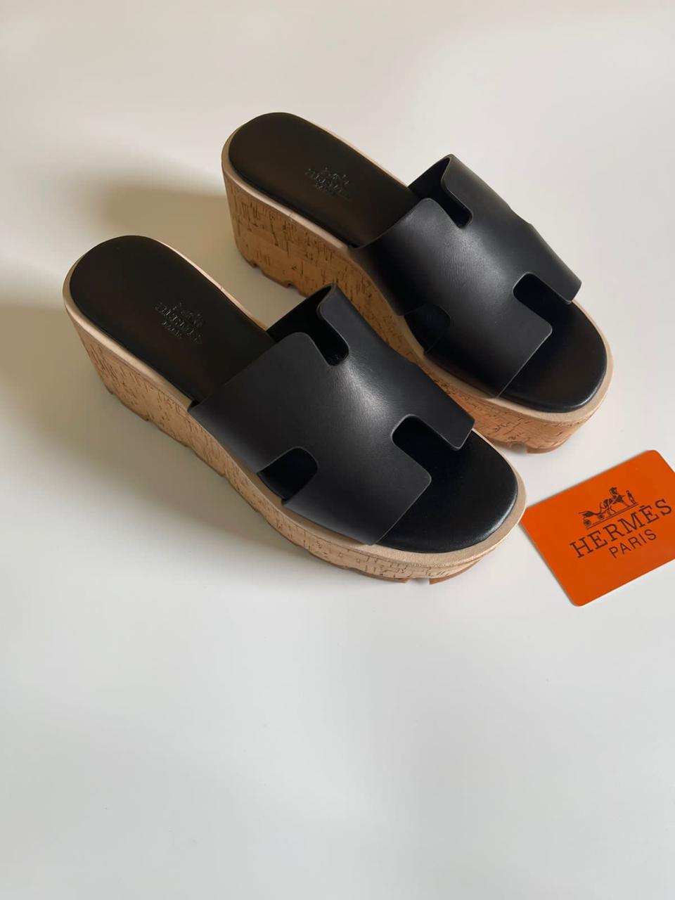 Hermes slippers- wedges