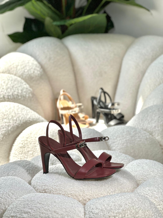 Hermes heels maroon