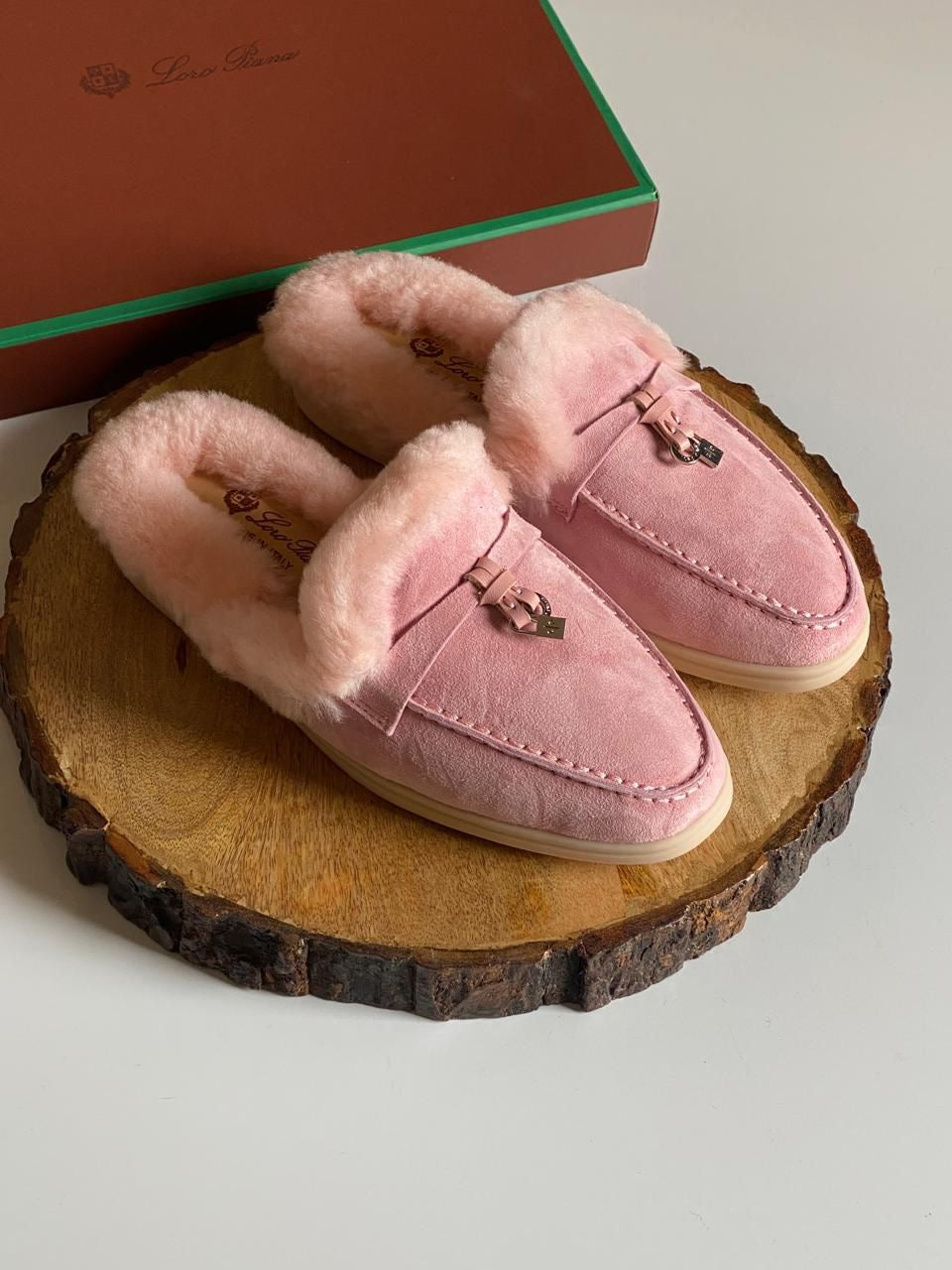 Loro piana mules with fur