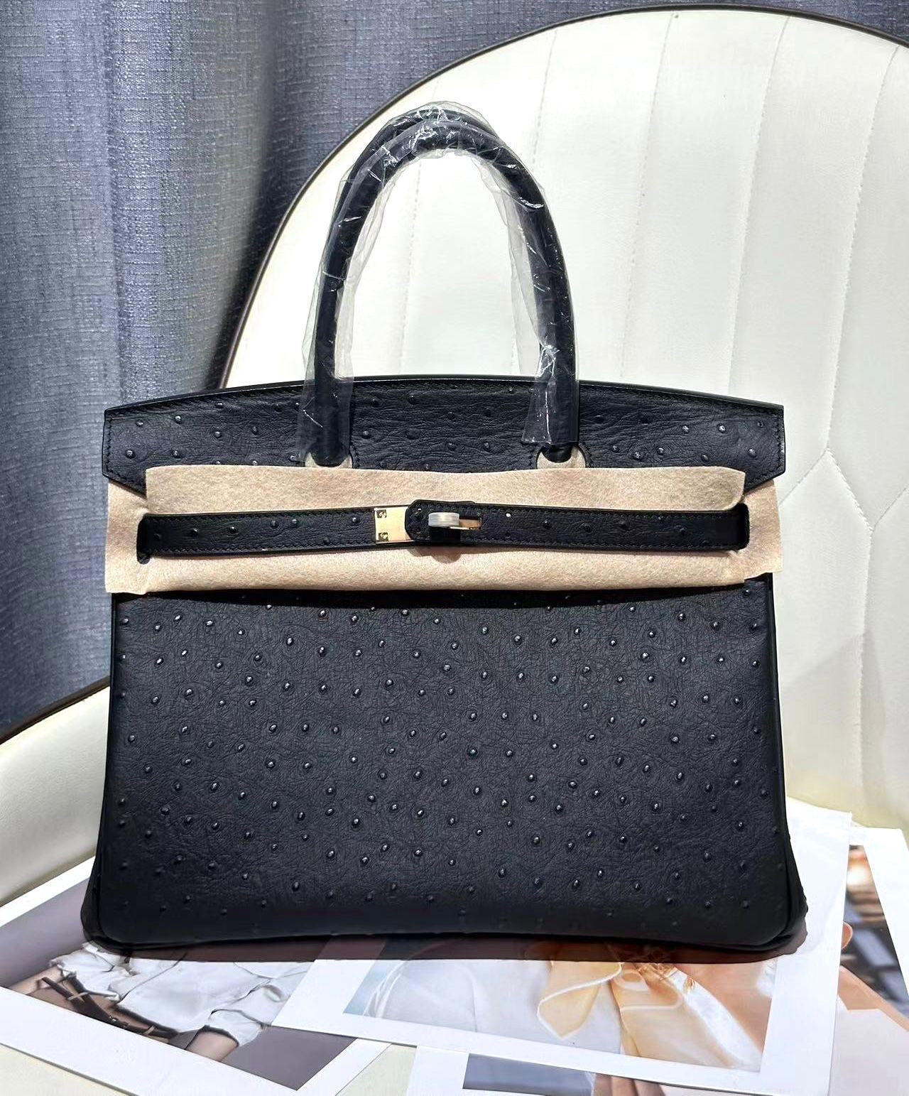 Hermes bag ostrich leather - birkin