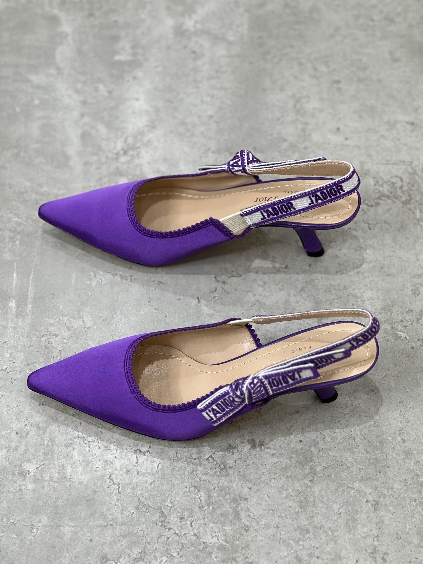 Dior heels purple