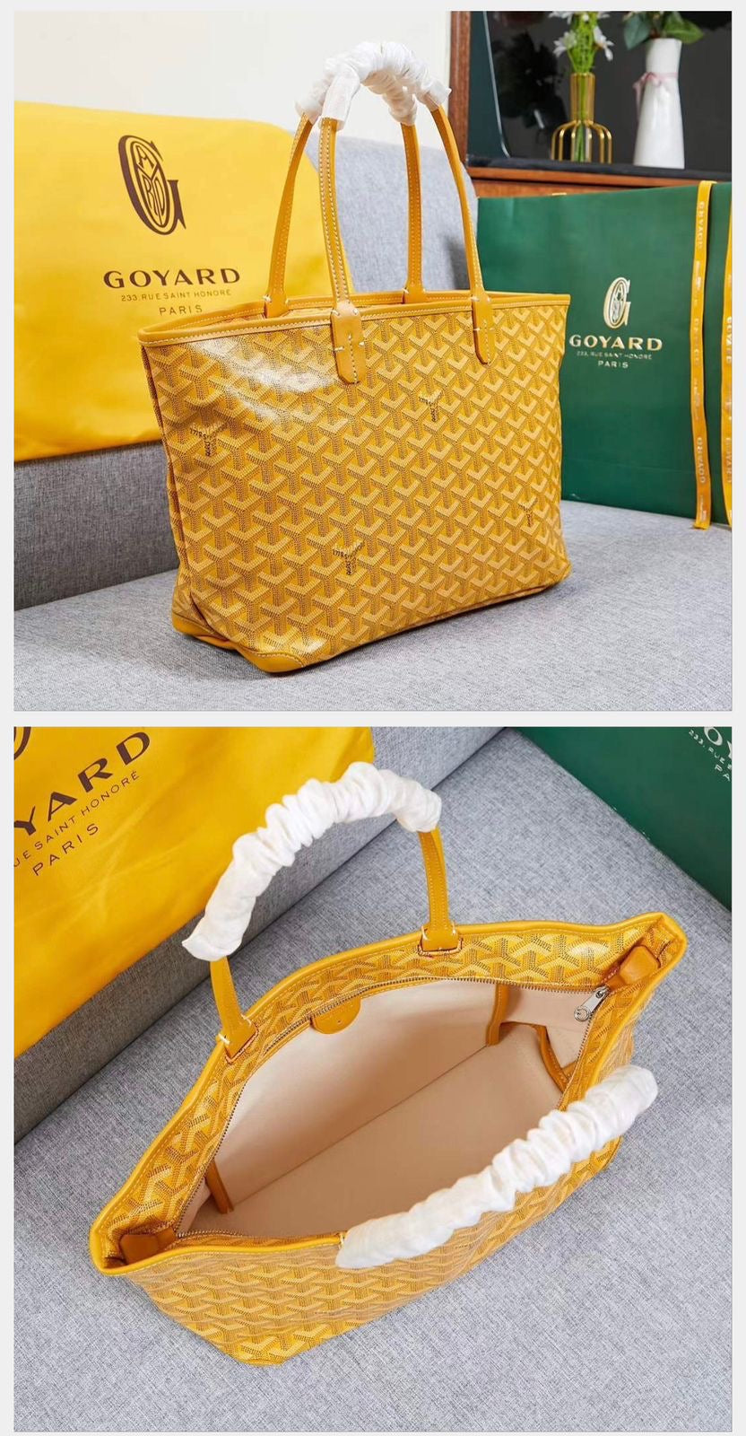 Goyard bag tote - with zipper