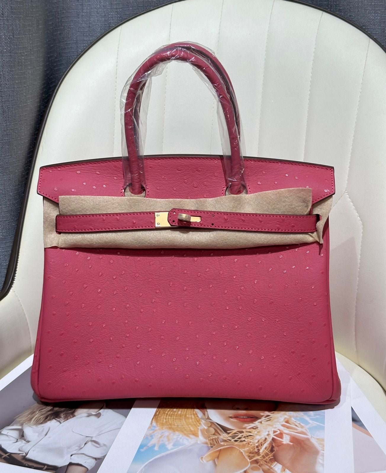 Hermes bag ostrich leather - birkin