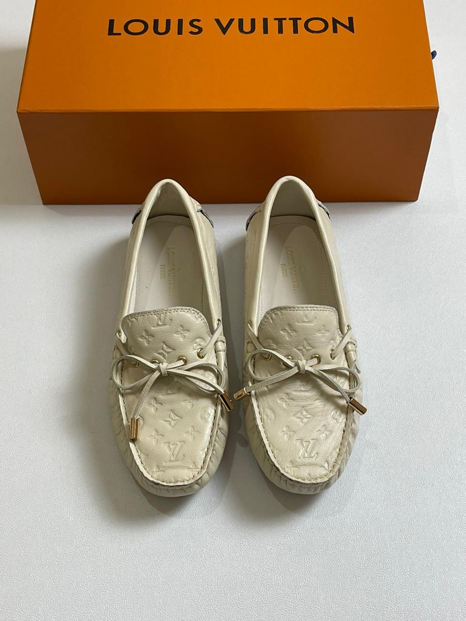 Lv loafers ivory white