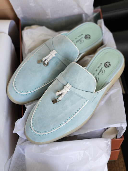 Loro piana mules - light blue