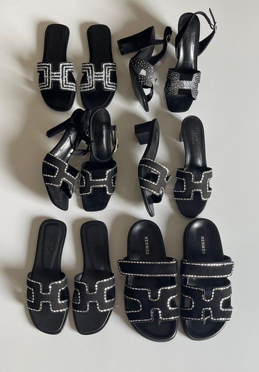 Hermes slippers and sandals heels