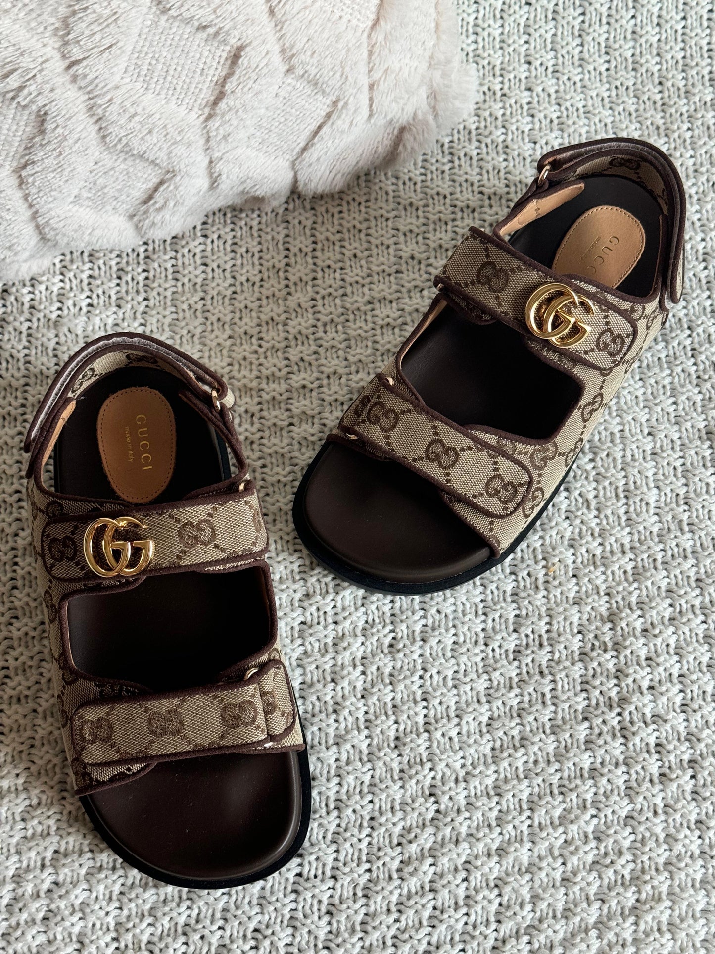 Gucci sandals.