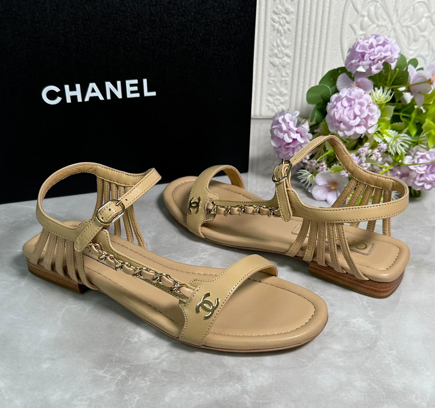 Chanel sandals.