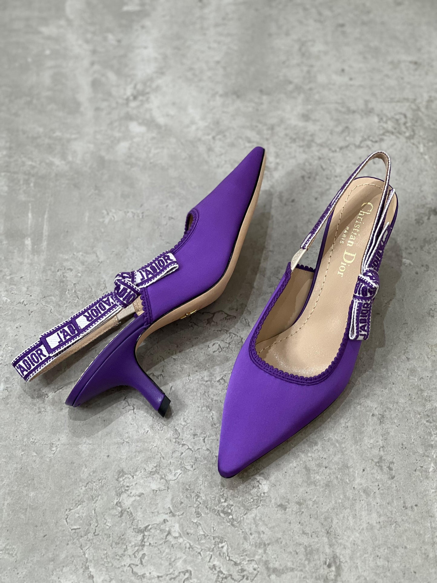 Dior heels purple