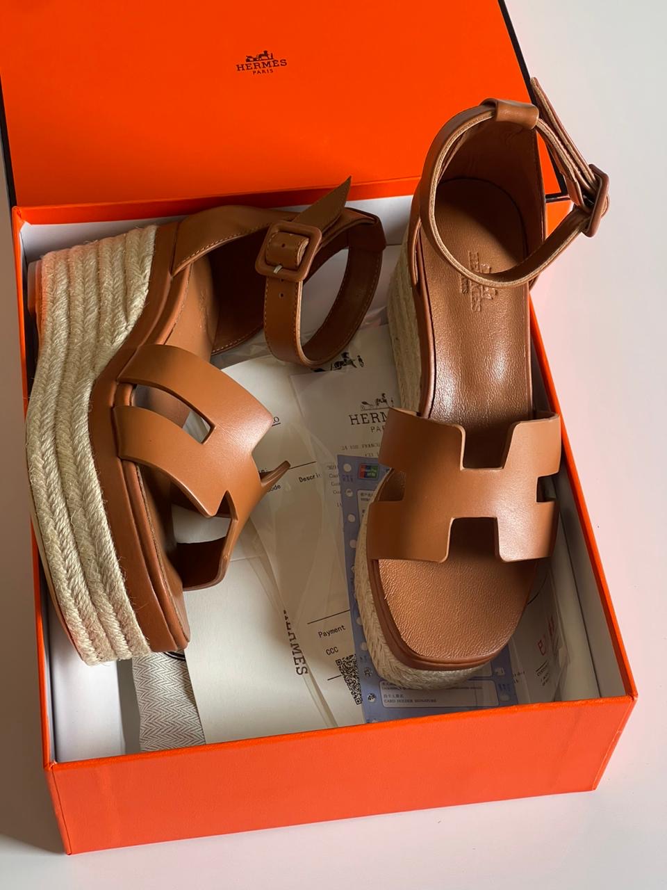 Hermes sandals heels- wedges