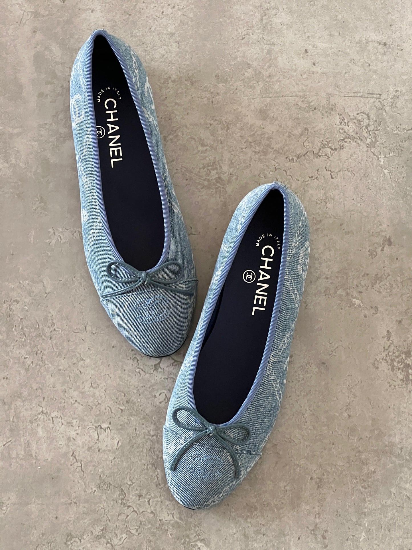 Chanel ballerina blue denim