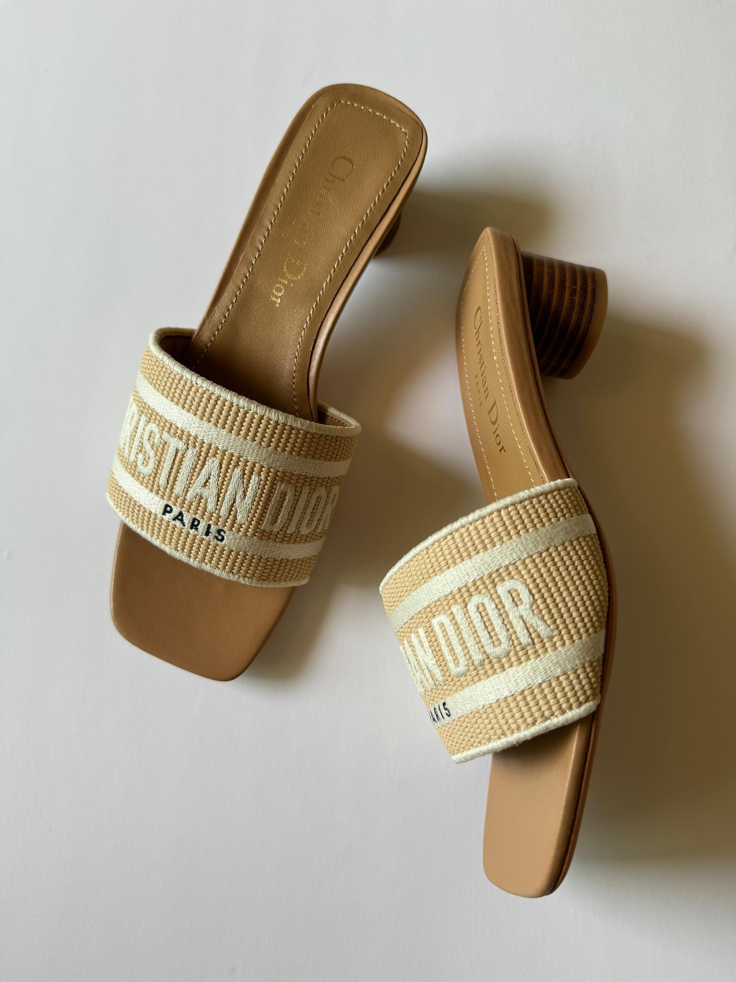 Dior sandals heels - beige