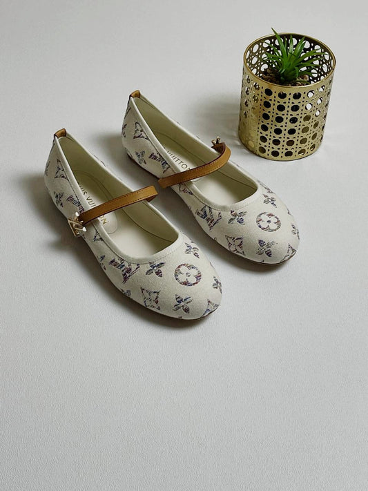 Lv ballerina white - romy flat