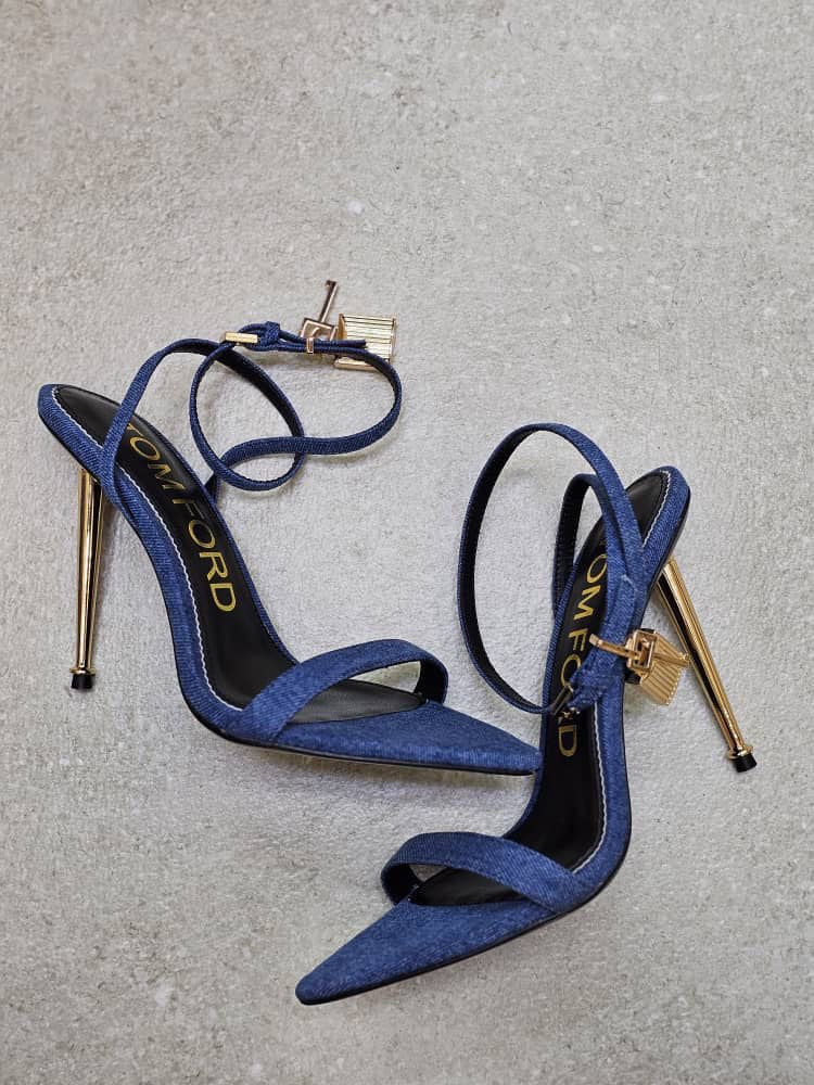 Tom ford sandals heels - blue denim