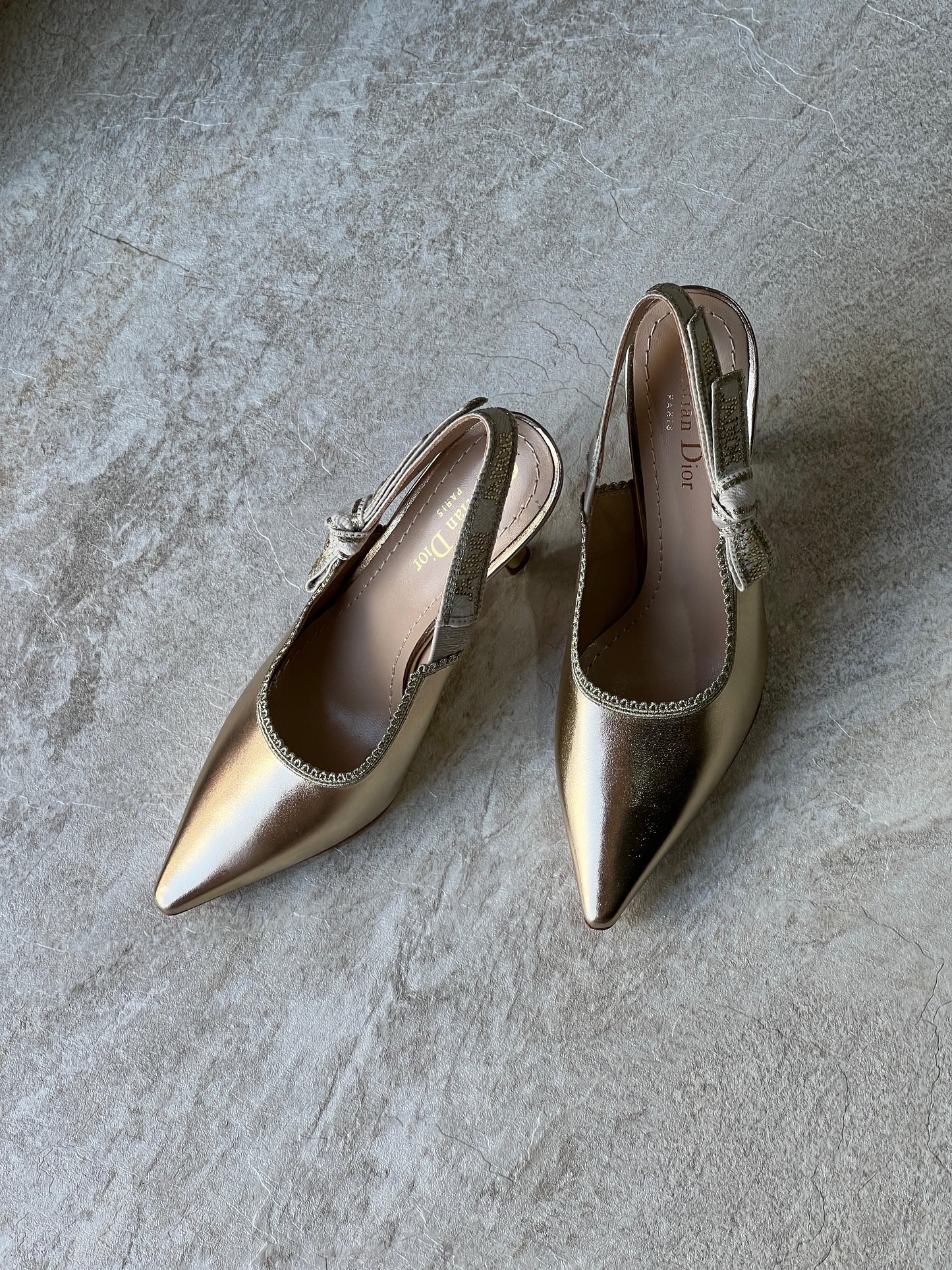 Dior heels - gold