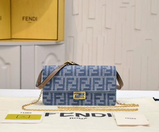 Fendi bag blue denim