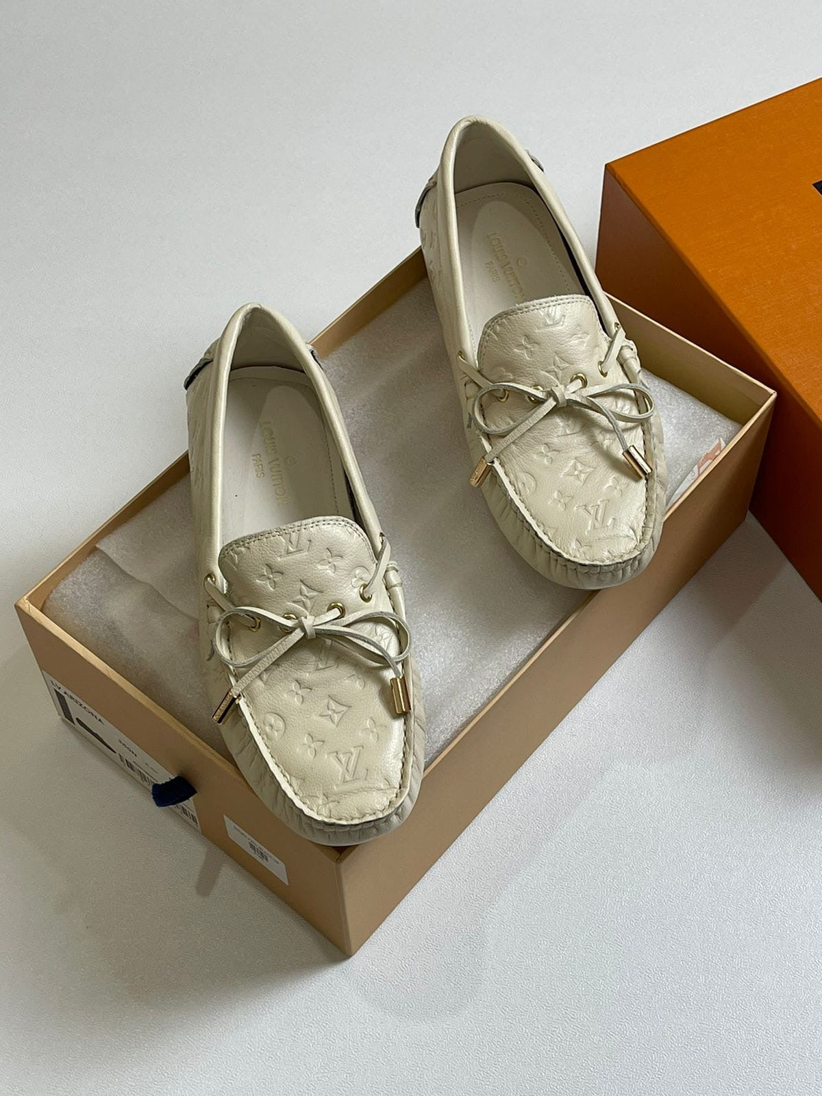 Lv loafers ivory white