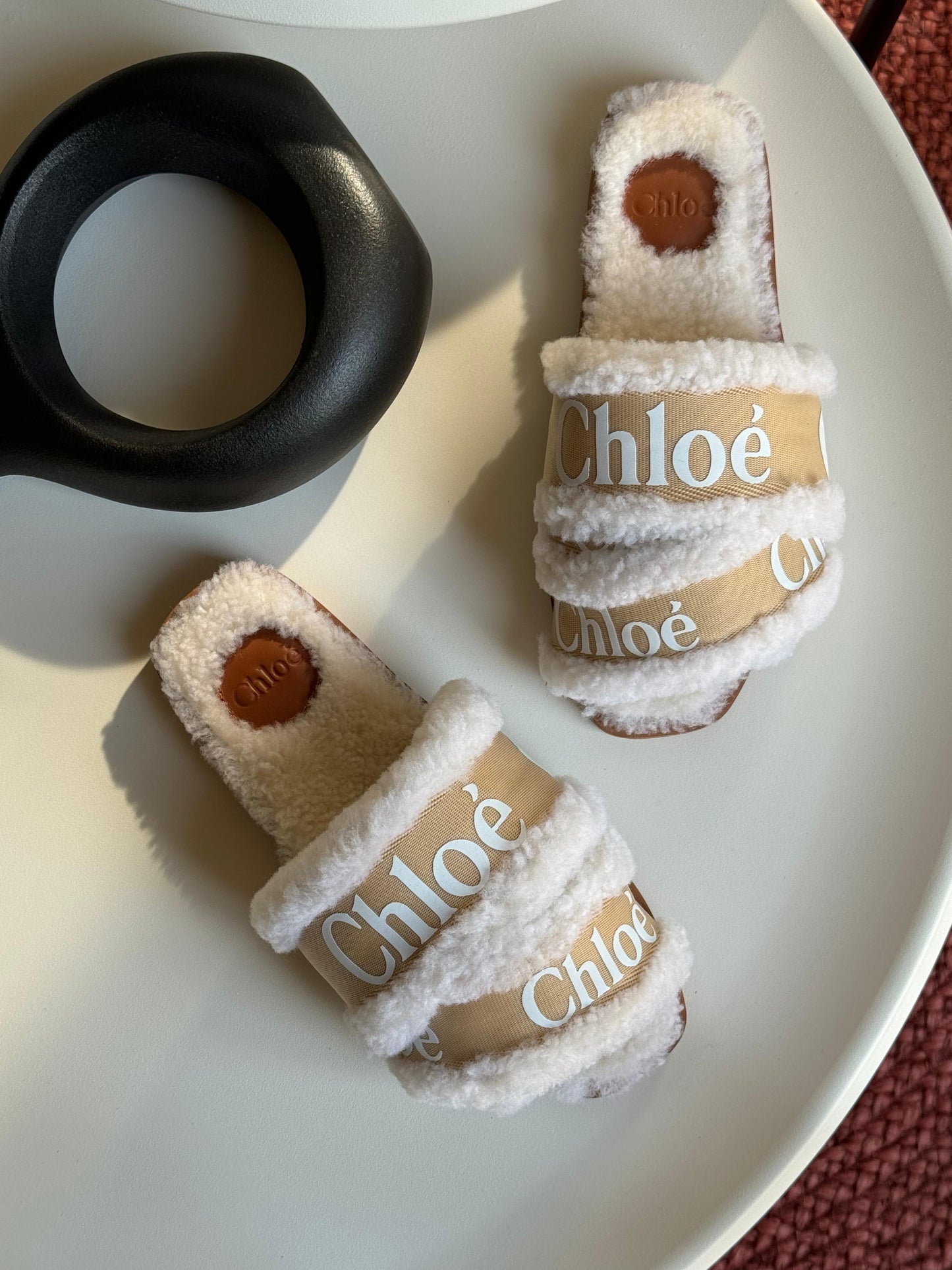 Chloe slippers with fur