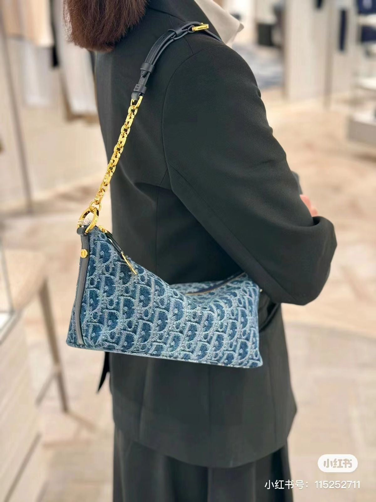 Dior bag blue denim