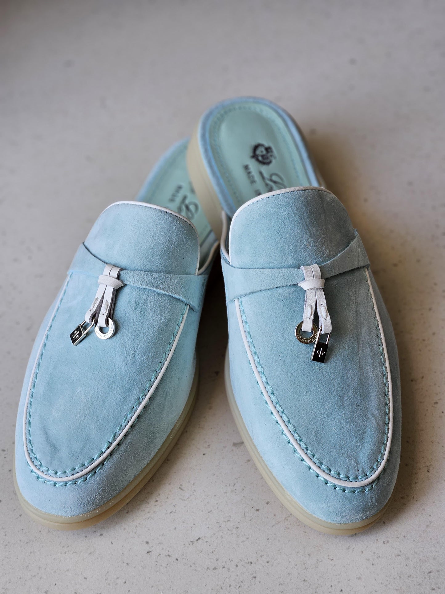 Loro piana mules - light blue