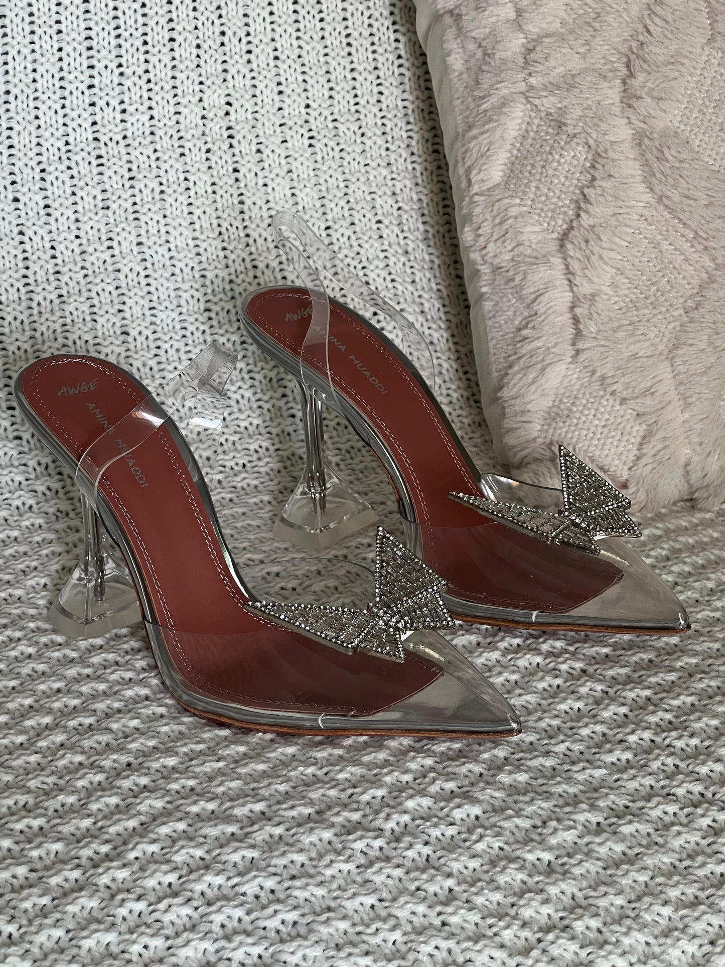 Amina muadi heels - transparent