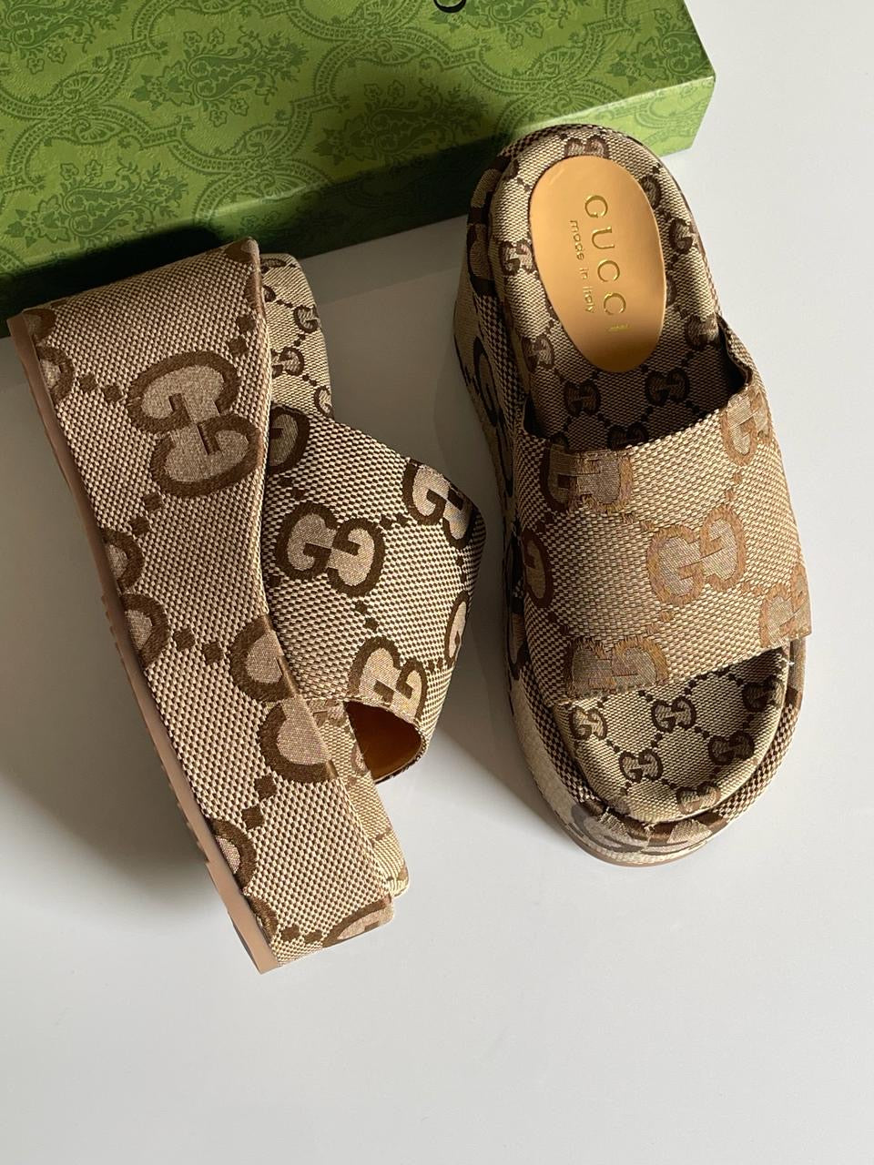 Gucci slippers- wedges