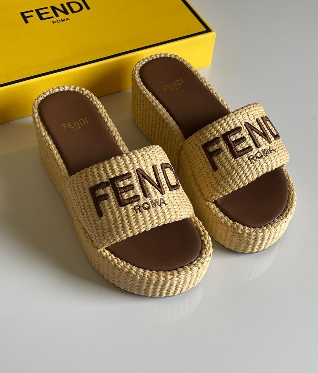 Fendi slippers - wedges