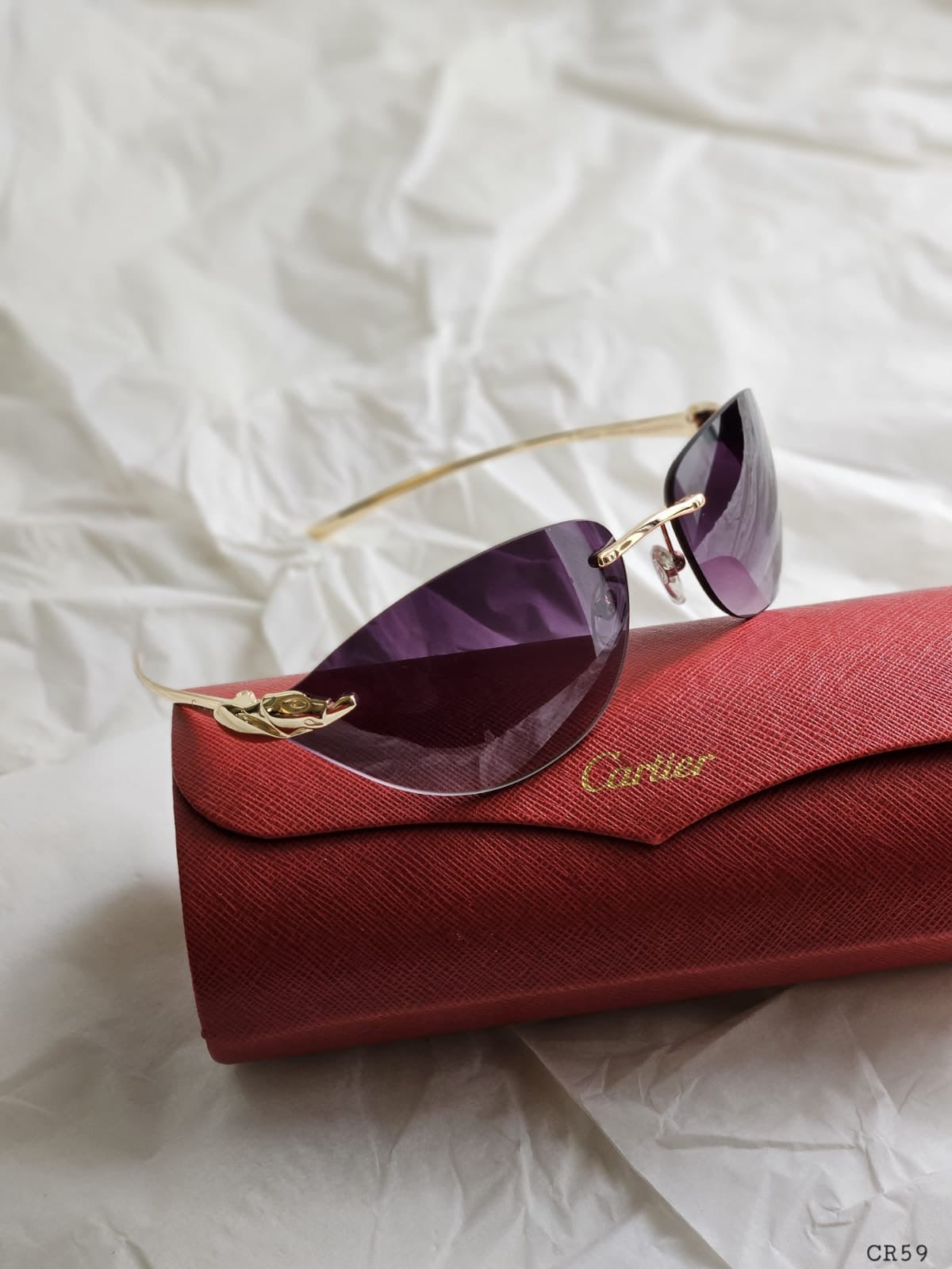 Cartier sunglasses purple