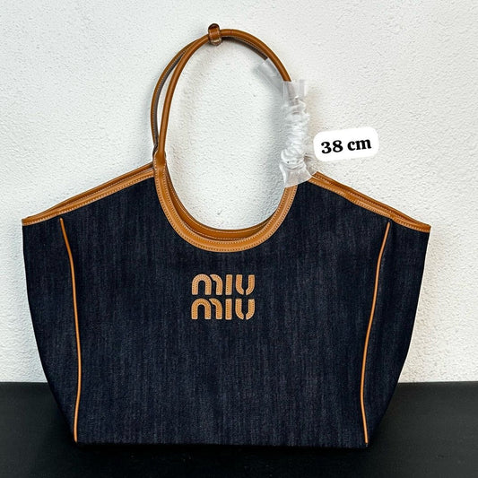 Miu miu bag tote - blue denim