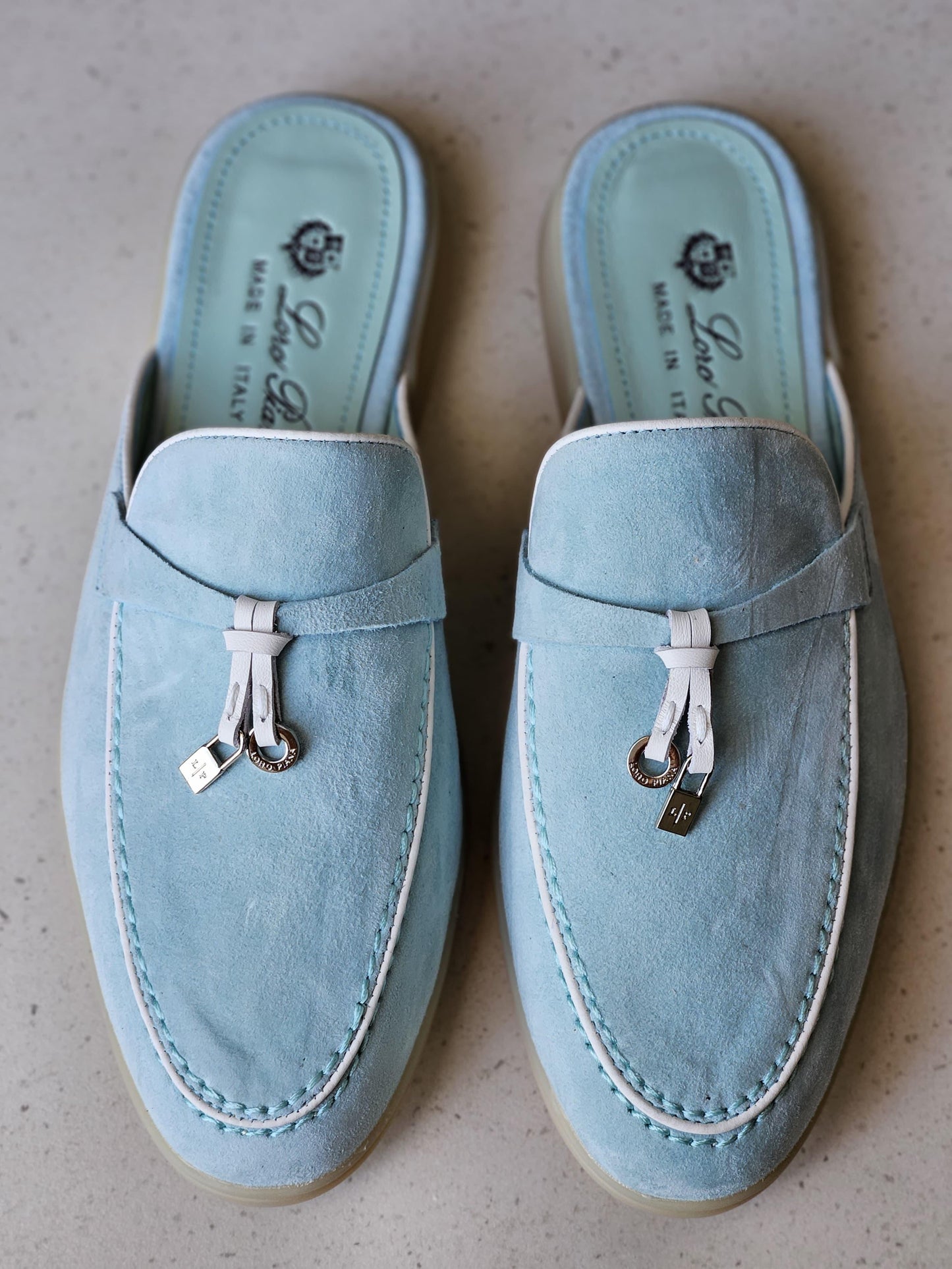 Loro piana mules - light blue