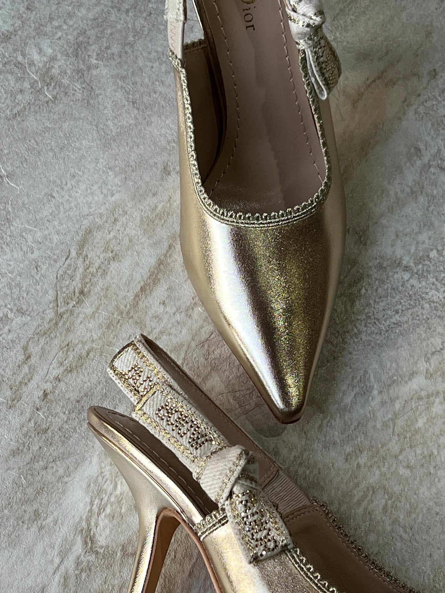 Dior heels - gold