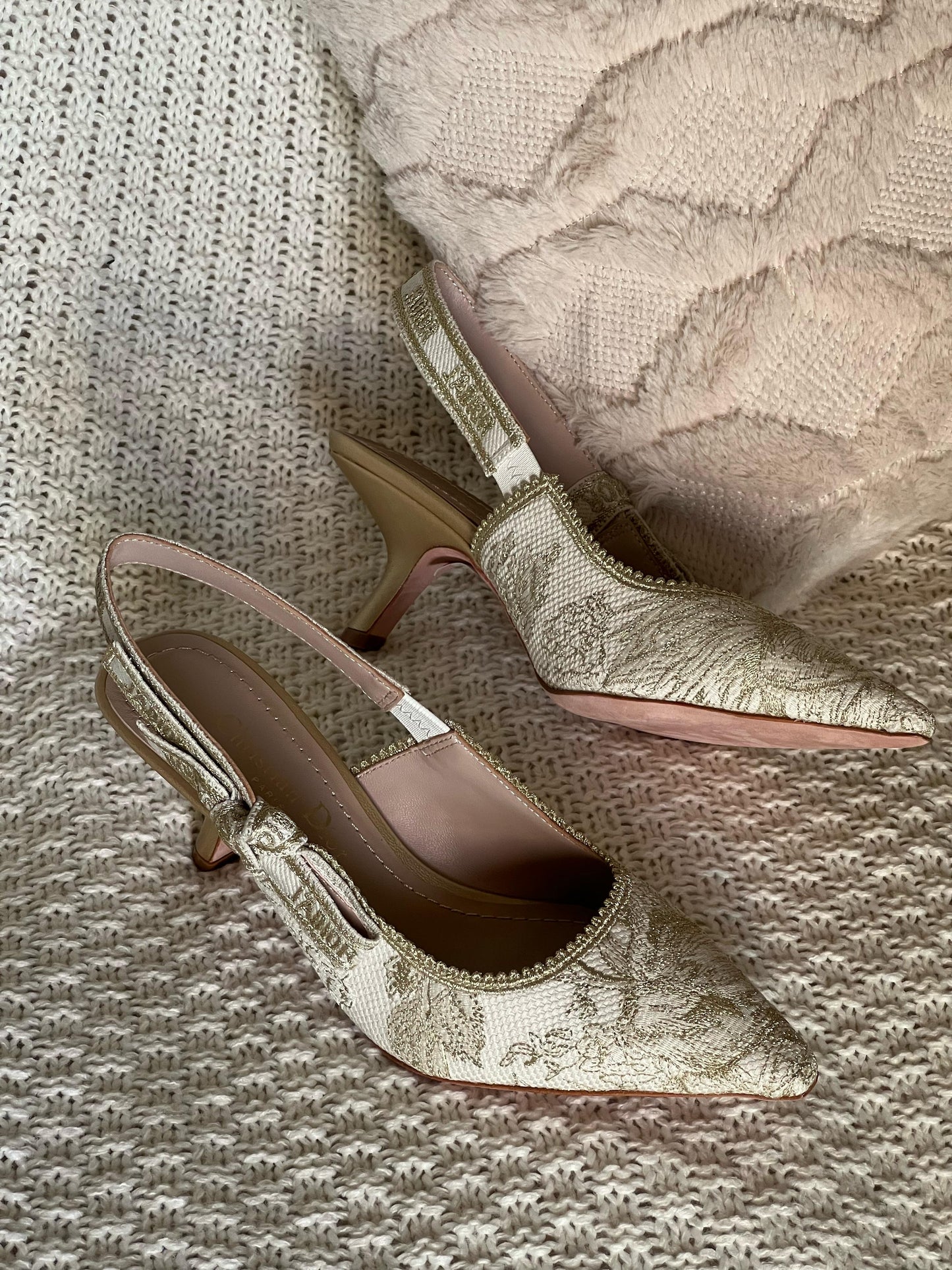 Dior heels - gold beige