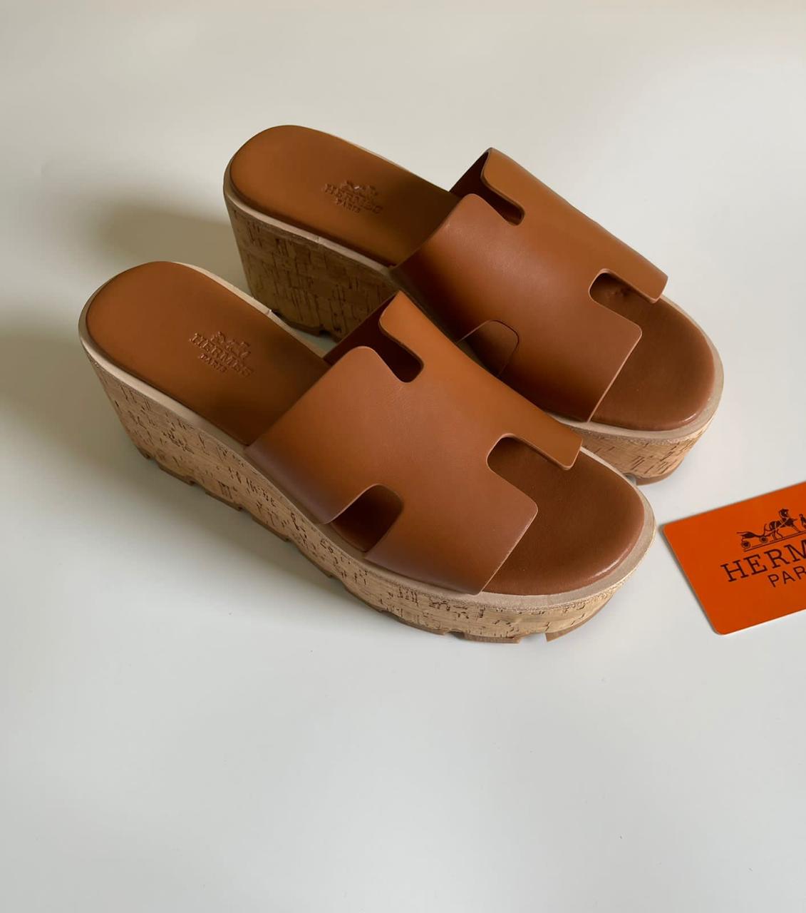 Hermes slippers- wedges