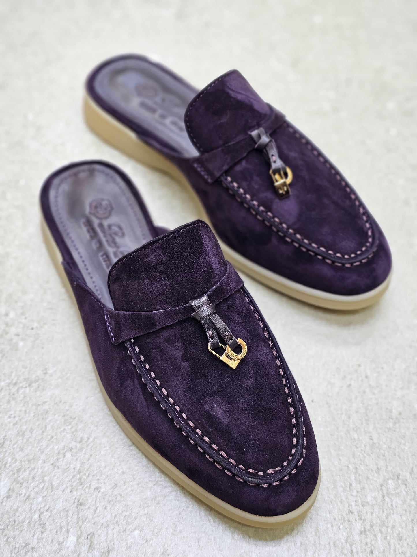 Loro piana mules purple