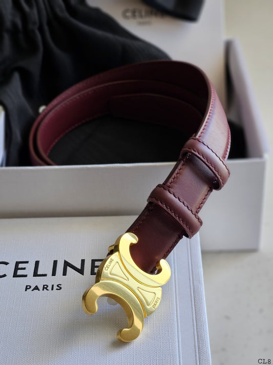 Celine belt maroon