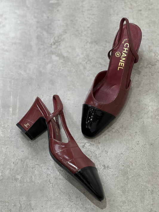 Chanel heels maroon