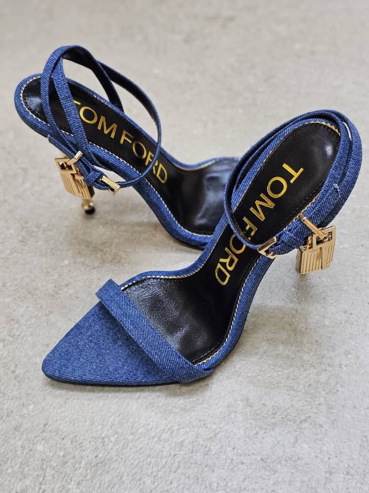 Tom ford sandals heels - blue denim