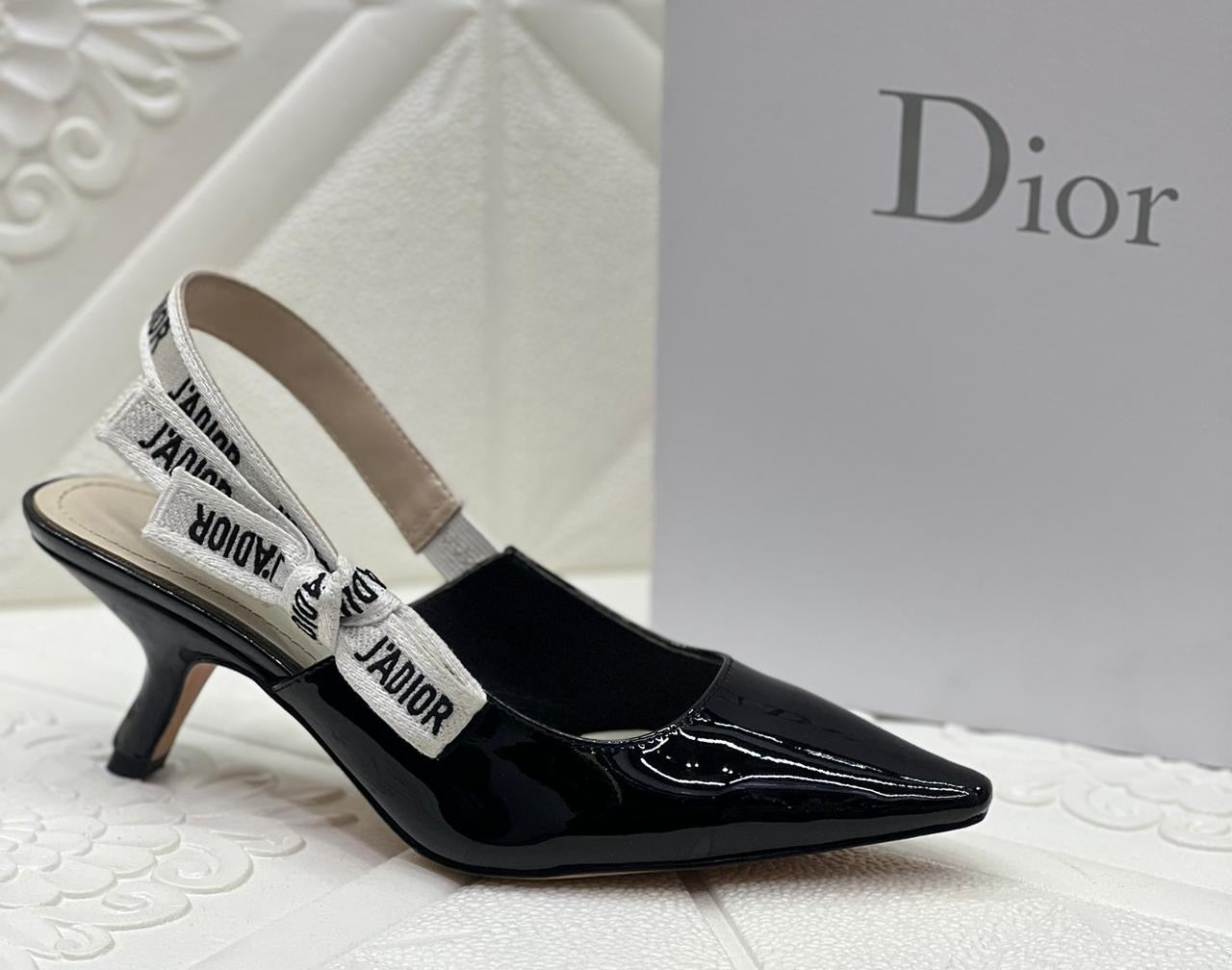 Dior heels black shiny