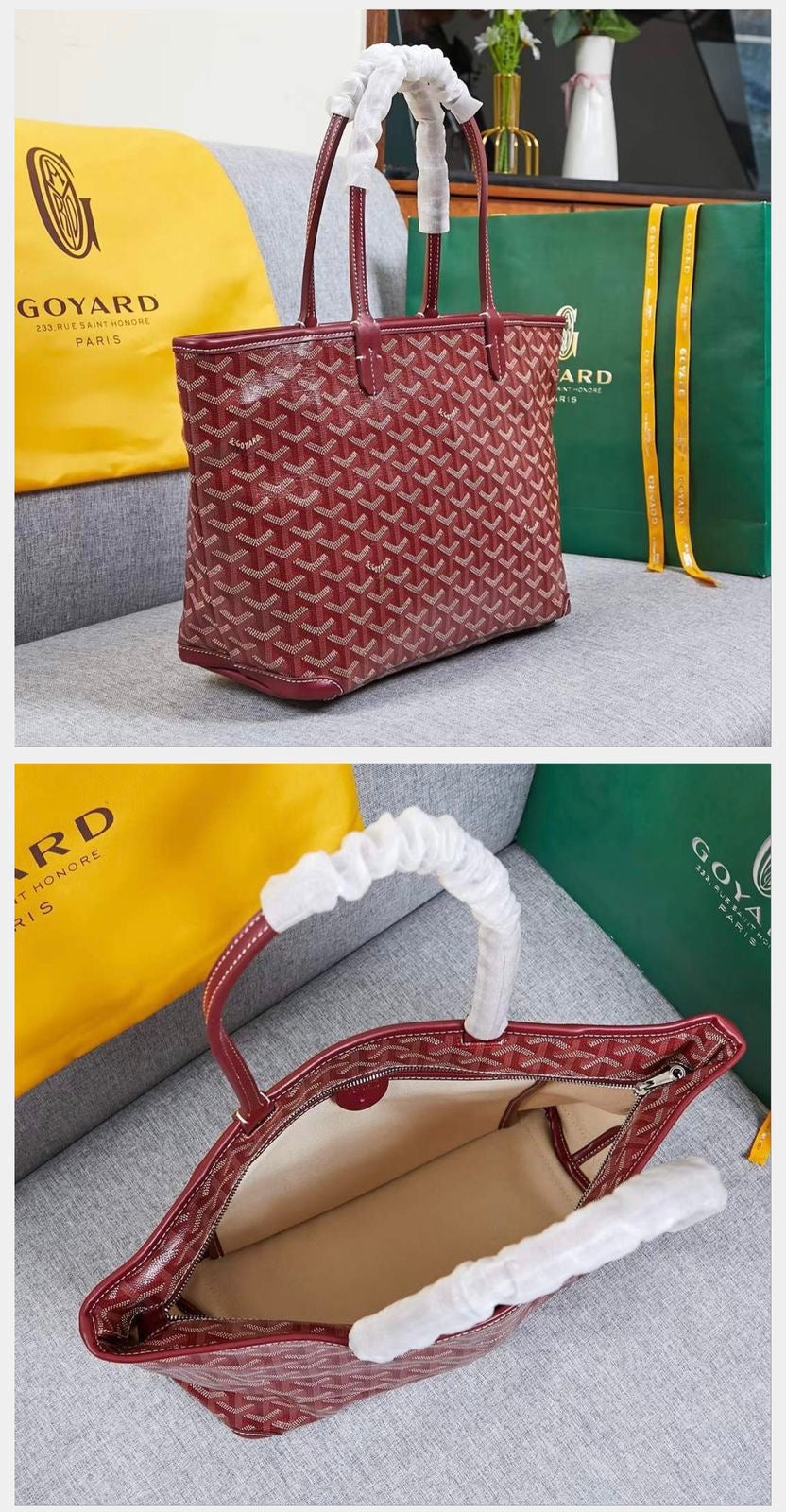 Goyard bag tote - with zipper