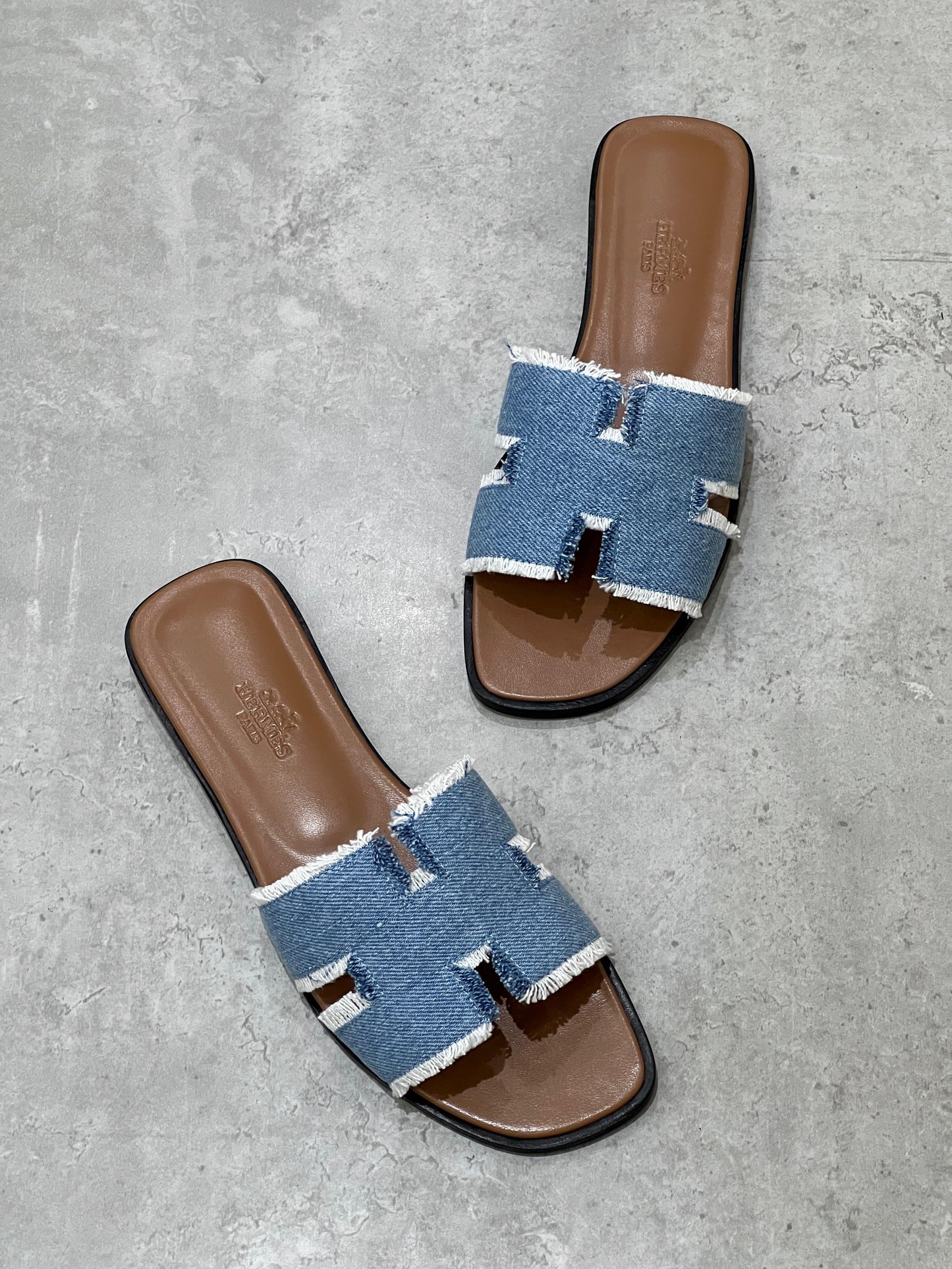 Hermes slippers - denim