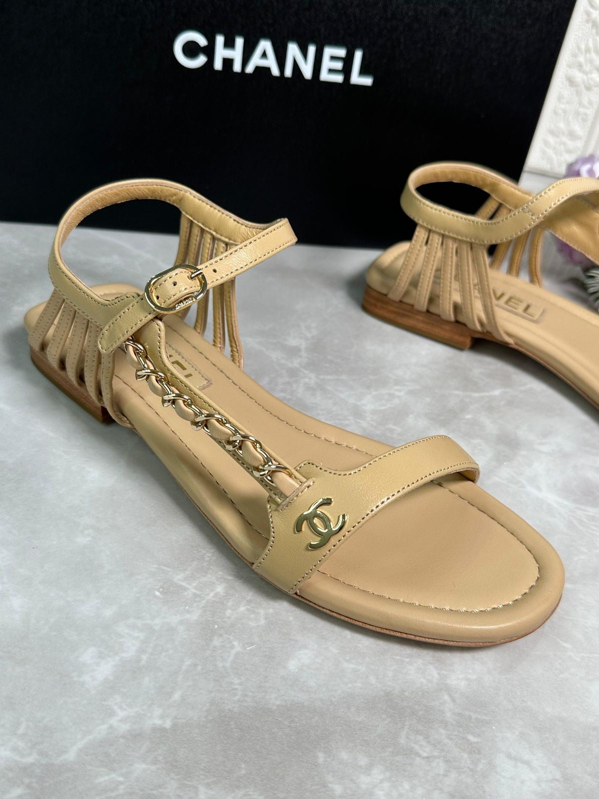 Chanel sandals.