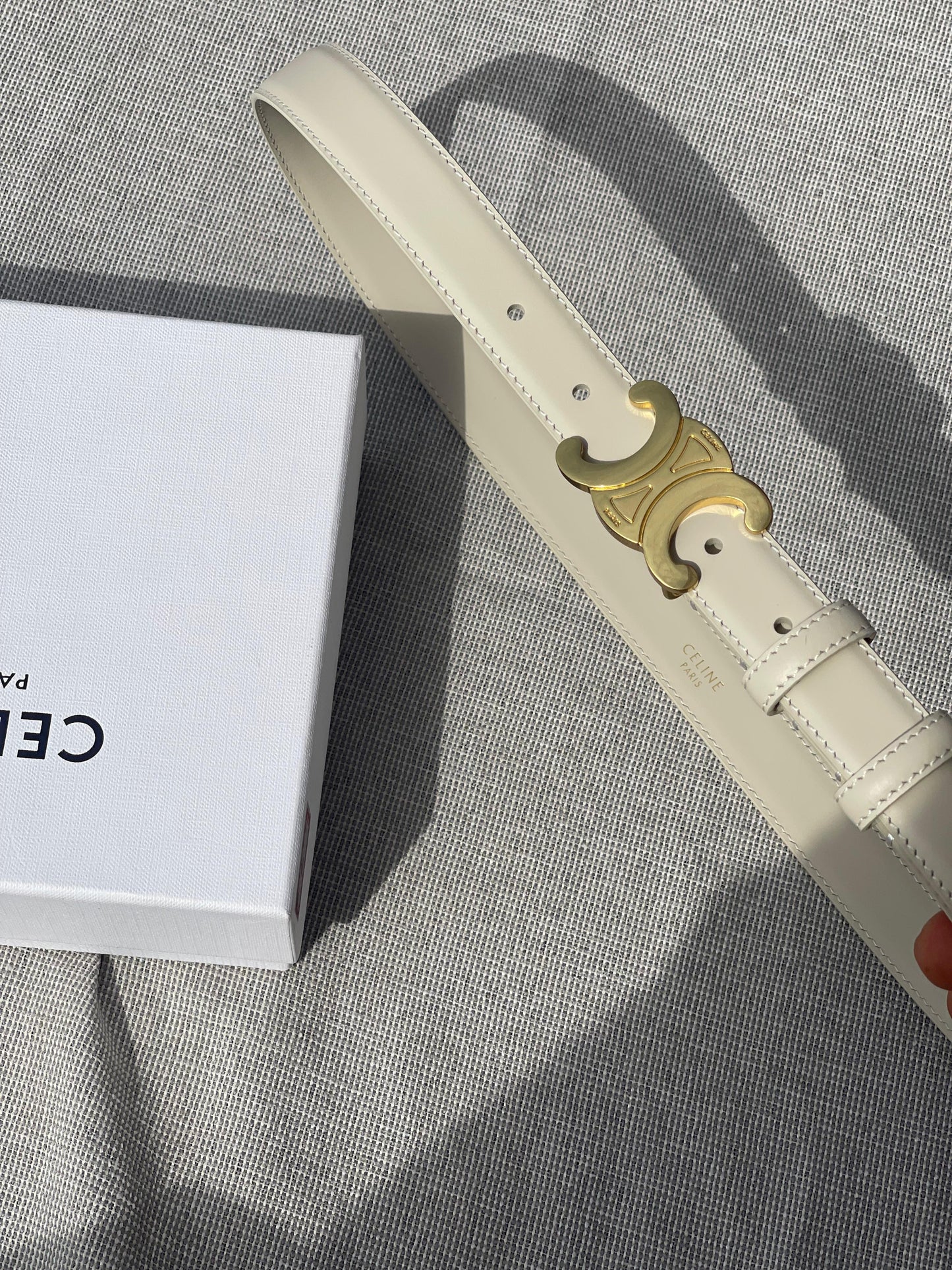 Celine belt white